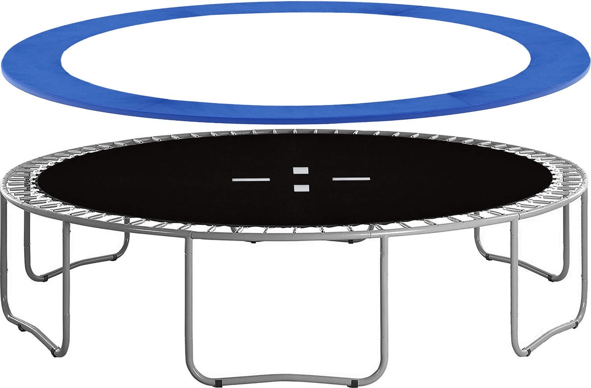 Springos Trampoline Rand | Beschermrand Trampoline | Rond | Ø 244 cm | Blauw